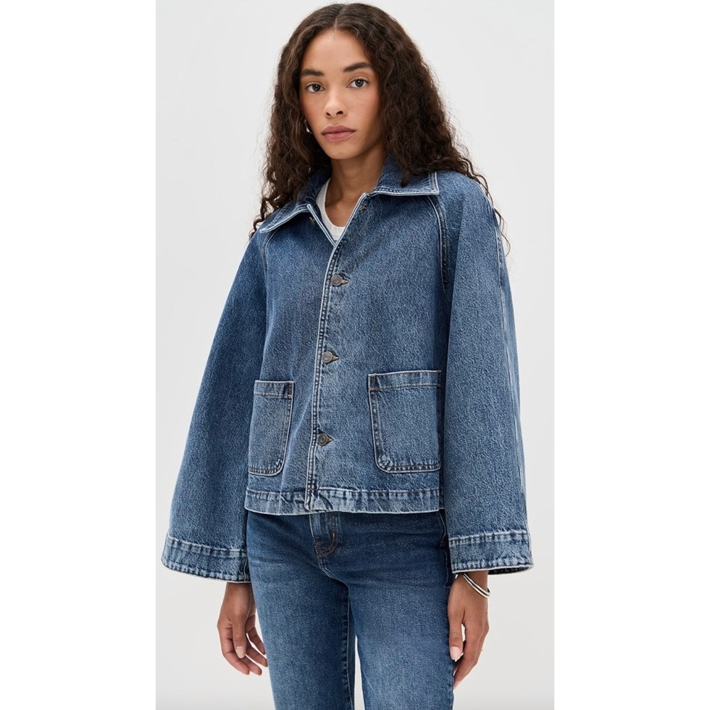 FRAME The Swing Denim Jacket Hex Wash Oversized‎ XS